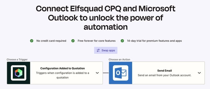 elfsquad outlook integration zapier